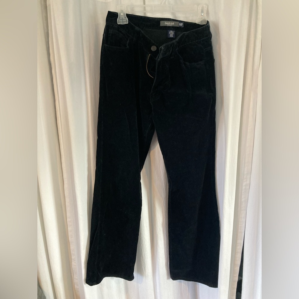 🌟 2/$22. Black Velvet Jeans, Bootcut, 12 regular, Gap